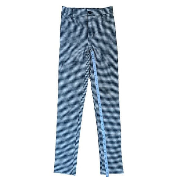 Garage Stretchy Slim Fit High Waisted Black/White Plaid Pants Women Size Small - Picture 5 of 6